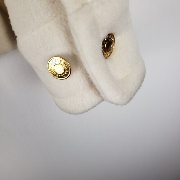 Bob Mackie Embroidered Sleeve Jacket Cream Ivory Fleece Wearable Art Size Small - Picture 8 of 9